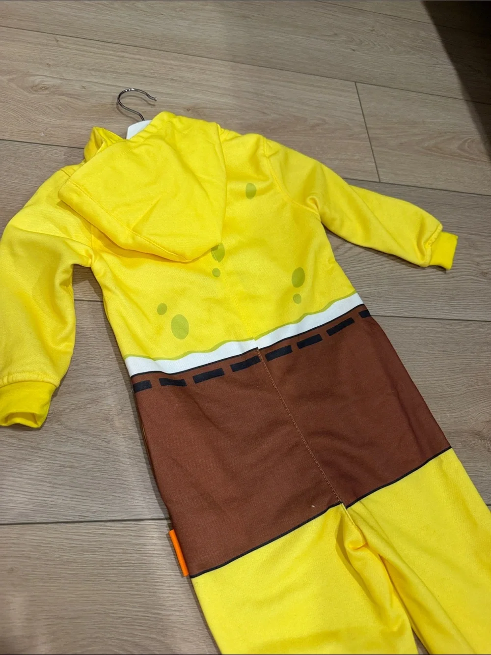 OppoSuits Yellow & Brown SpongeBob Kids One-Piece Footie